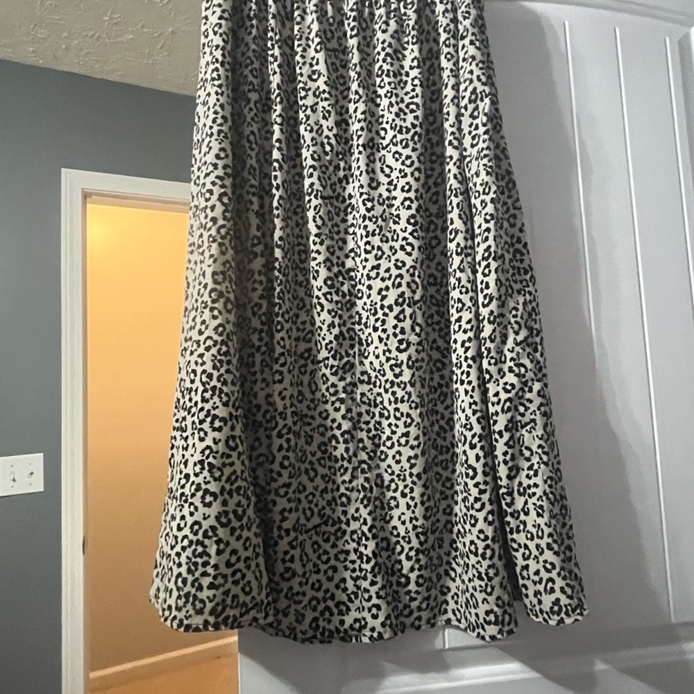 SHEIN Black and White Maxi A-Line Skirt Cocktail